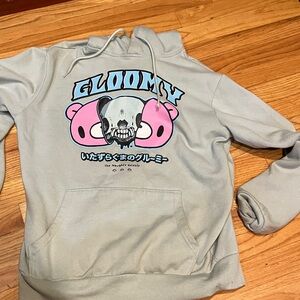 Gloomy Bear Graphic Hoodie - Gray